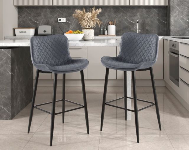 Homelegance® Nya Dark Gray Pub Height Chair-1