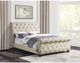 Mazin Furniture Crofton Beige Full Upholstered Sleigh Bed-3