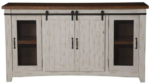 Martin Svensson Rustic Antique White Entertainment Console-0