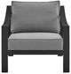 Armen Living Koda 4-Piece Black/Grey Outdoor Conversation Set-2