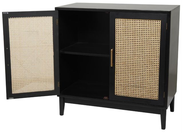 Deco Marche Black 2-Door Wooden Cabinet-2