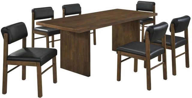 Coaster® Decker 7-Piece Black/Walnut Dining Table Set-0