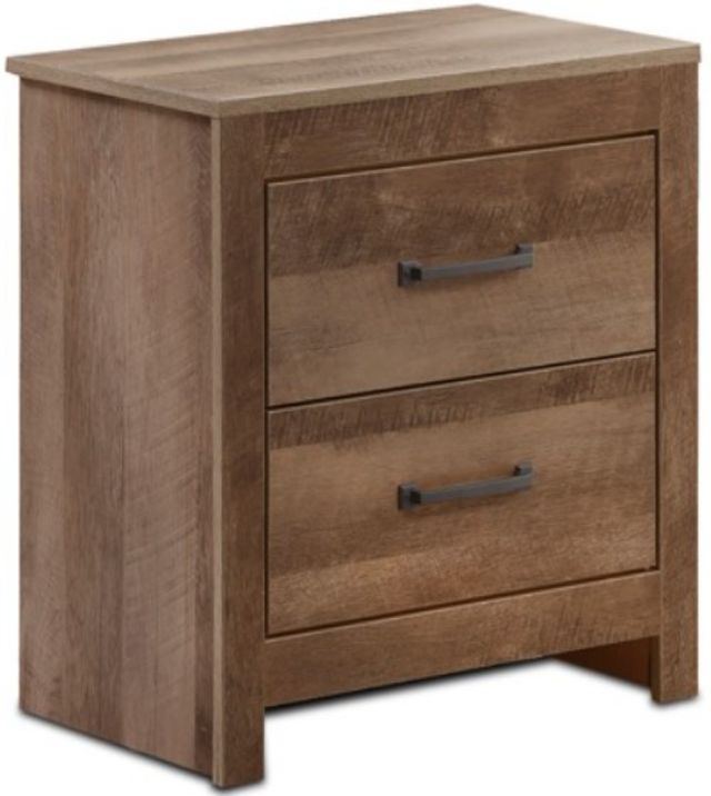 American Wholesale Furniture Gilliam Rustic Brown Nightstand-0