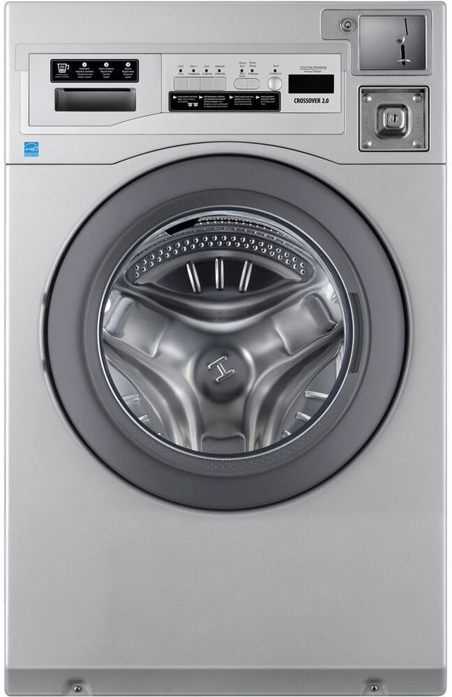 Crossover 2.0 Commercial 3.5 Cu. Ft. Silver Coin/Card/OPL Front Load Washer-0