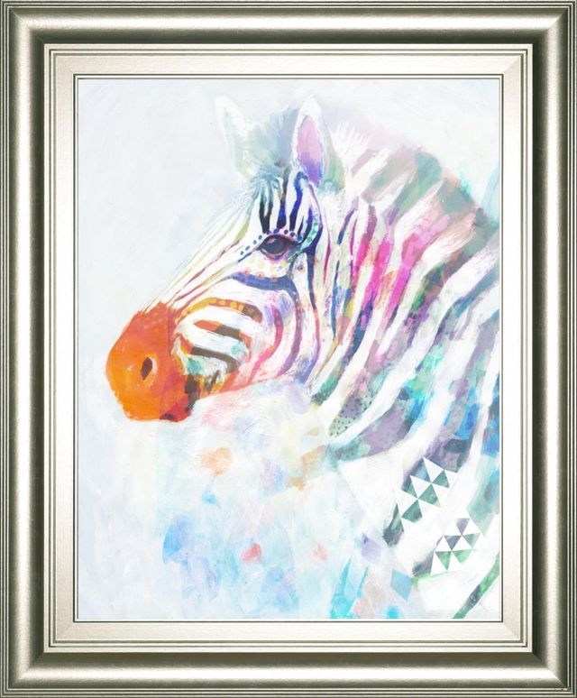 Classy Living Victoria Borges Fluorescent Zebra I Wall Art-0