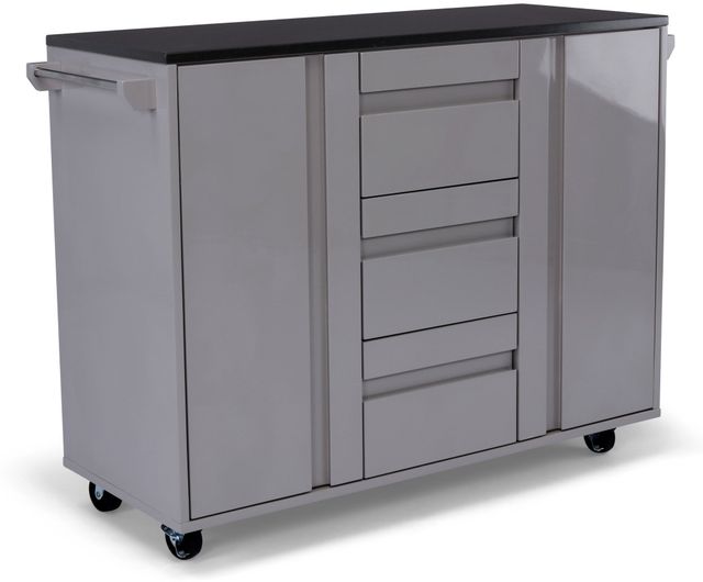 homestyles® Linear Black/Gray Kitchen Cart-0