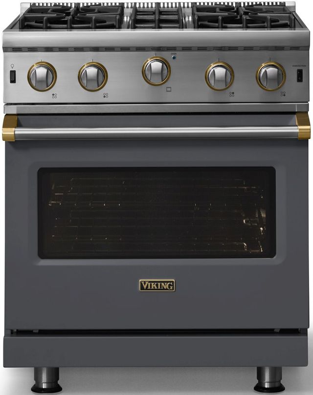 Viking® 5 Series 30" Cast Black Liquid Propane Pro Style Gas Range-3