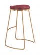 Zuo® Bree Burgundy and Gold Set of 2 Bar Stool-2