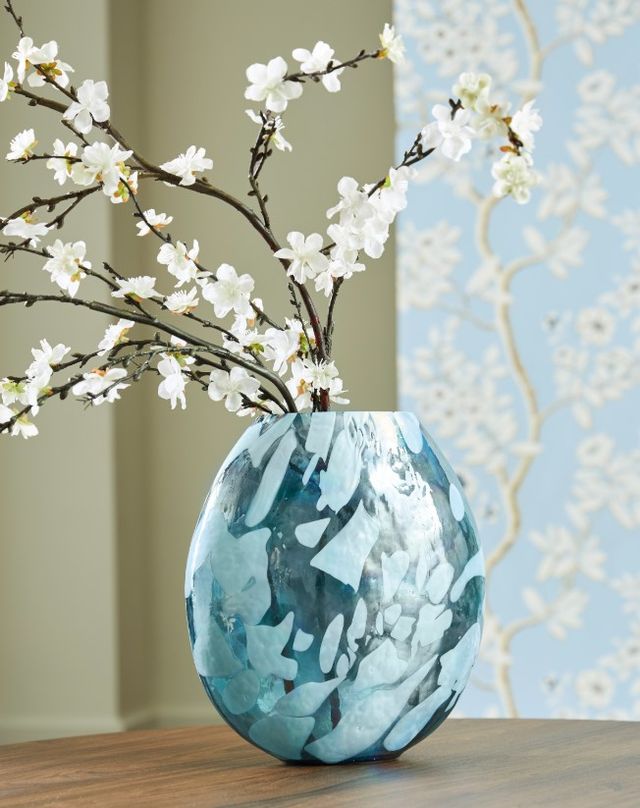 Signature Design by Ashley® Cartshaw Iridescent Teal 12" Vase-2