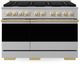 ZLINE Marino 48" Stainless Steel Pro Style Dual Fuel Range with Polished Gold Accents-0