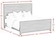 Elements International Tobias White King Panel Bed with LED-2