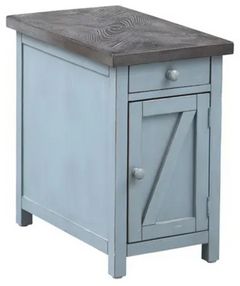 Cottage Creek Furniture Bar Harbor Blue/Natural Chairside Cabinet