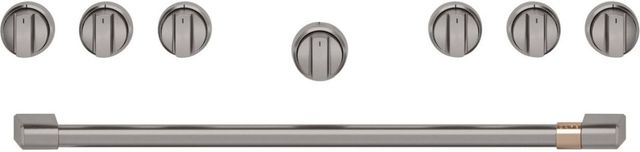 Café™ 36" Brushed Black Pro Range Handle and Knob Kit