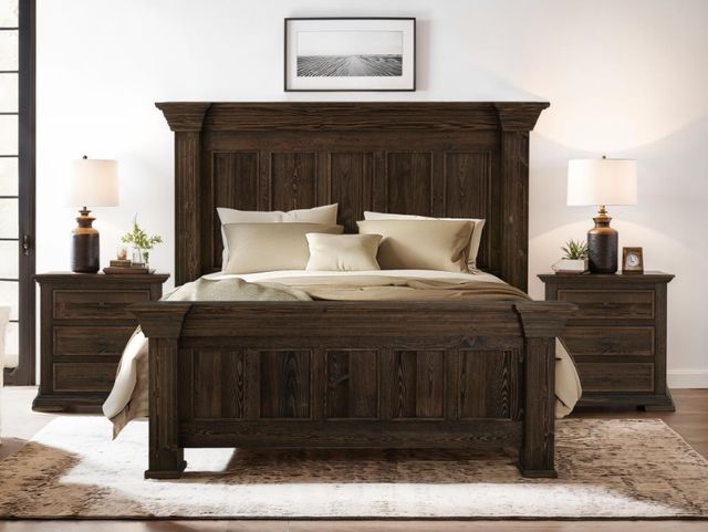 International Furniture Direct Desire Deep Brown Nightstand-1