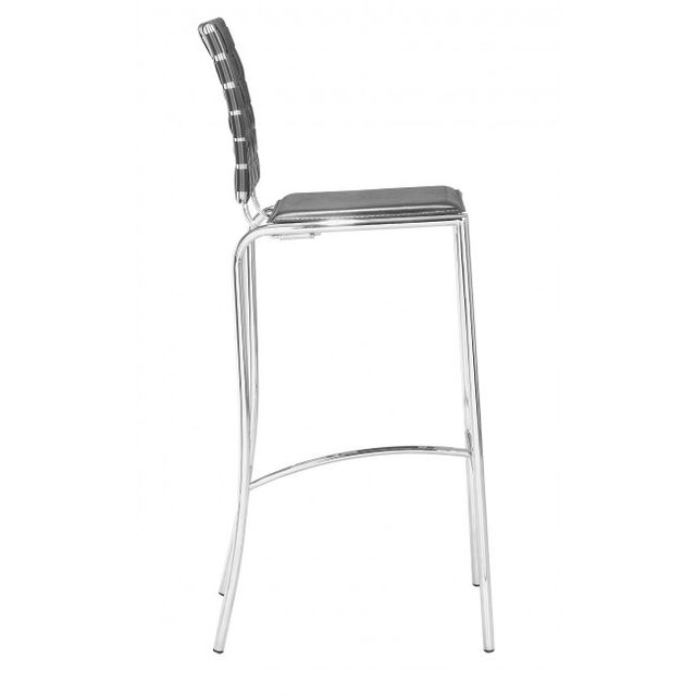Zuo® Modern Criss Cross Black Bar Chair-1
