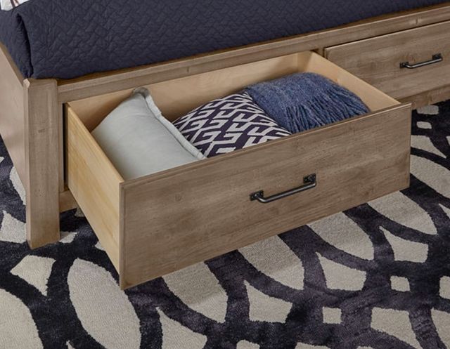 Artisan & Post by Vaughan-Bassett Cool Rustic Stone Gray Queen Storage Panel Bed-2