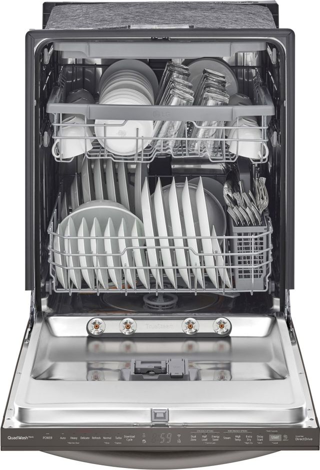 LG 24" PrintProof™ Black Stainless Steel Built In Dishwasher-4