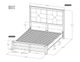 International Furniture Direct Praga Brown-Red Queen Storage Platform Bed Footboard with Rails-3