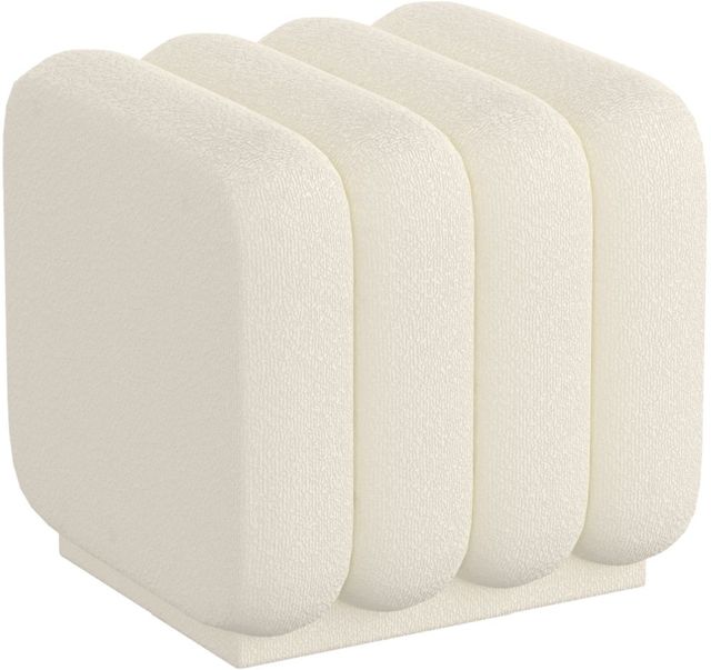 Worldwide Homefurnishings Inc. Rigel Ivory Small Square Ottoman-0
