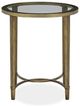 Magnussen Home® Copia Glass Top Oval End Table with Antiqued Tint Metal Base-1