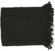 Surya Tobias Black 51"x71" Throw Blanket-0