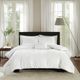 Olliix by Madison Park 4 Piece White King/California Nicolette Cotton Seersucker Duvet Cover Set-1