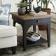 Hammary® Hancock Brown Rectangular End Table with Black Base-1