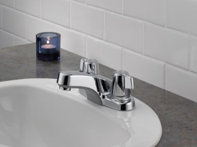 Peerless Core Chrome 2-Handle Blade Bathroom Faucet with Pop-Up-1