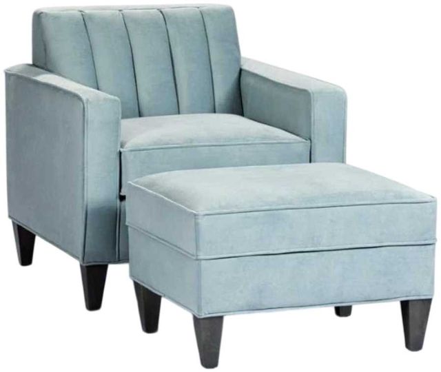 Marshfield Furniture Joni Blue Ottoman-1