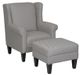 Dynasty Furniture White/Gray Ottoman-1
