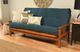 Kodiak Furniture Suede Navy 8" Coil Hinged Innerspring Full Futon Mattress -1