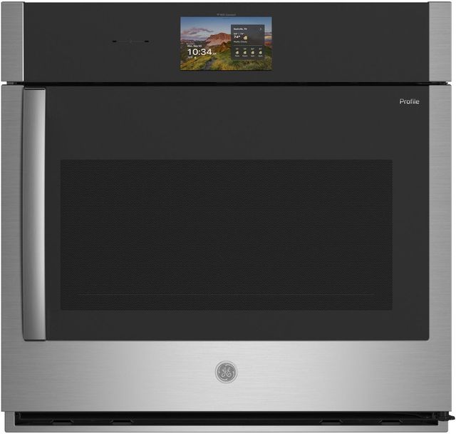 GE Profile™ 30" Stainless Steel Smart Single Electric Wall Oven with Right-Hand Side-Swing Door-0