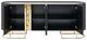 Michael Amini® Lisbon Silken Matte Black Console Table-3
