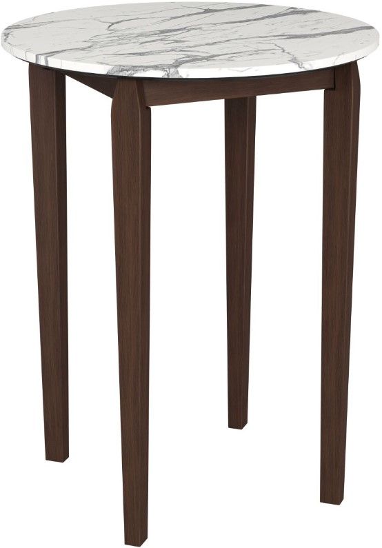 Zuo® Modern Vernon White Bar Table with Walnut Base-0