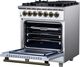 FORNO® Massimo Series Alta Qualita 30" White Pro Style Dual Fuel Range-5