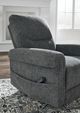 Signature Design by Ashley® Aureta Charcoal Power Lift Recliner-3