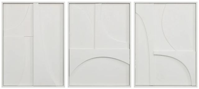 Renwil® Marsh 3-Piece Matte White Wall Art Set-0