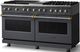 Viking® 5 Series 60" Cast Black Pro Style Dual Fuel (LP) Range with Brushed Brass Trim-2