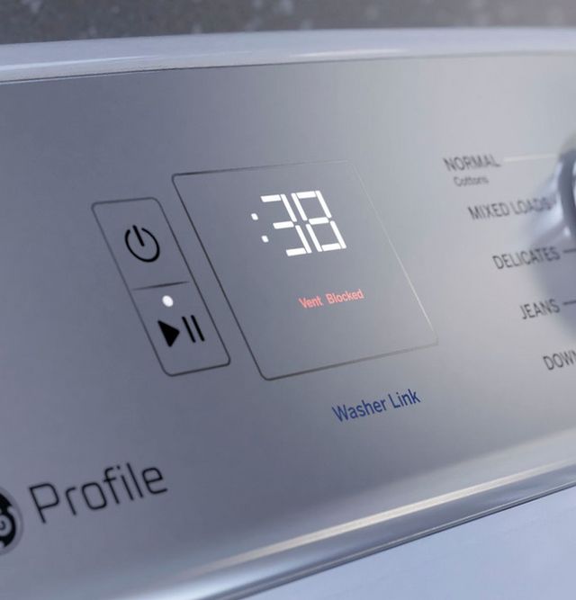 GE Profile™ 7.4 Cu. Ft. White Front Load Natural Gas Dryer -6