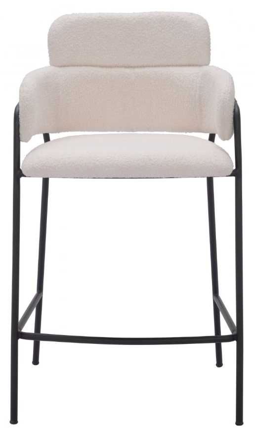 Zuo® Modern Marcel 2-Piece Black/Cream Counter Stool Set-1