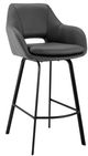 Armen Living Aura Gray 26" Backless Swivel Counter Stool-0