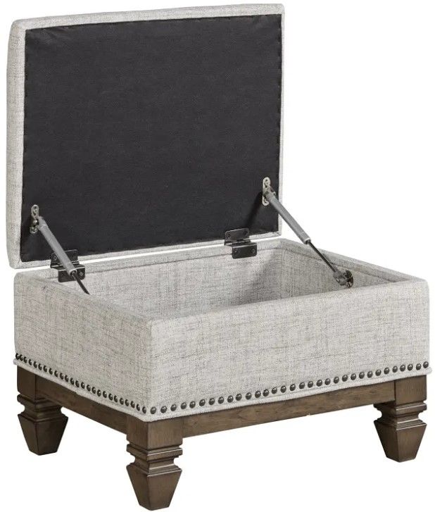 Hammary® Maribelle White Storage Ottoman-2