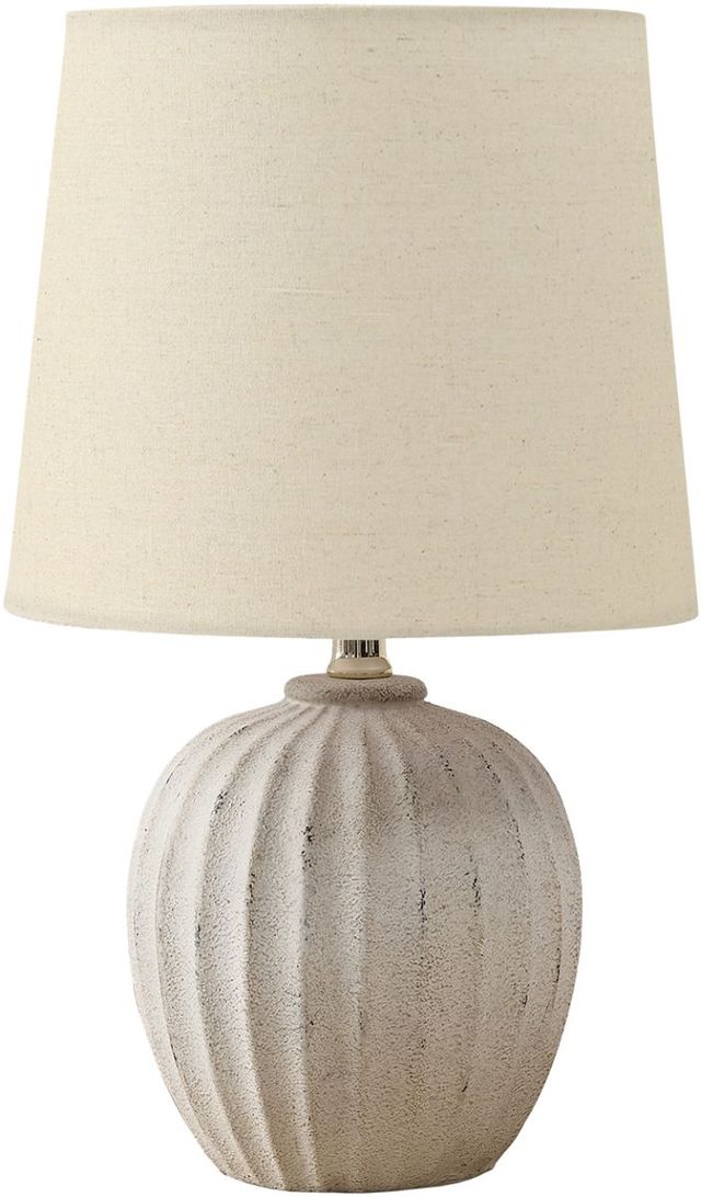 Monarch Specialties Inc. Beige Resin Table Lamp with Beige Shade-0