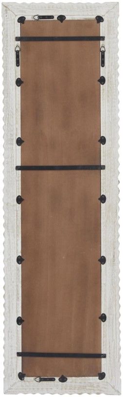 Deco Marche Brown Wood Leaf Intricately Carved Wall Mirror-1