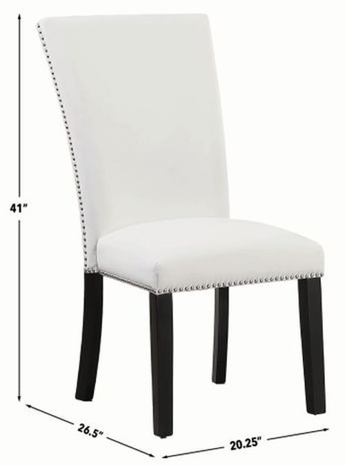 Steve Silver Co. Artemis White Vegan Leather Chair-2