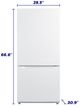 Element® 30 in. 18.7 Cu. Ft. White Bottom Freezer Refrigerator -4