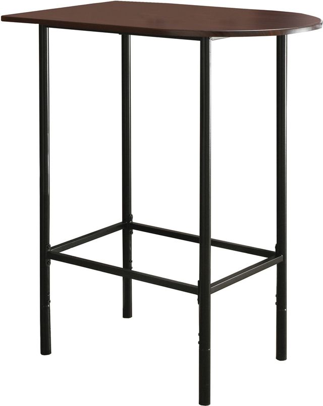 Monarch Specialties Inc. 24"X 36" Espresso Pub Table with Black Metal Frame-0