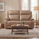 Primo™ International Heritage Brindle Taupe Leather-Match Power Motion Loveseat-1