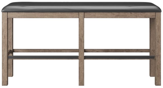 Emerald Home Benton Black/Pecan Brown 60" Bar Bench-3