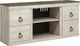 Signature Design by Ashley® Willowton 3-Piece Whitewash Entertainment Center-2